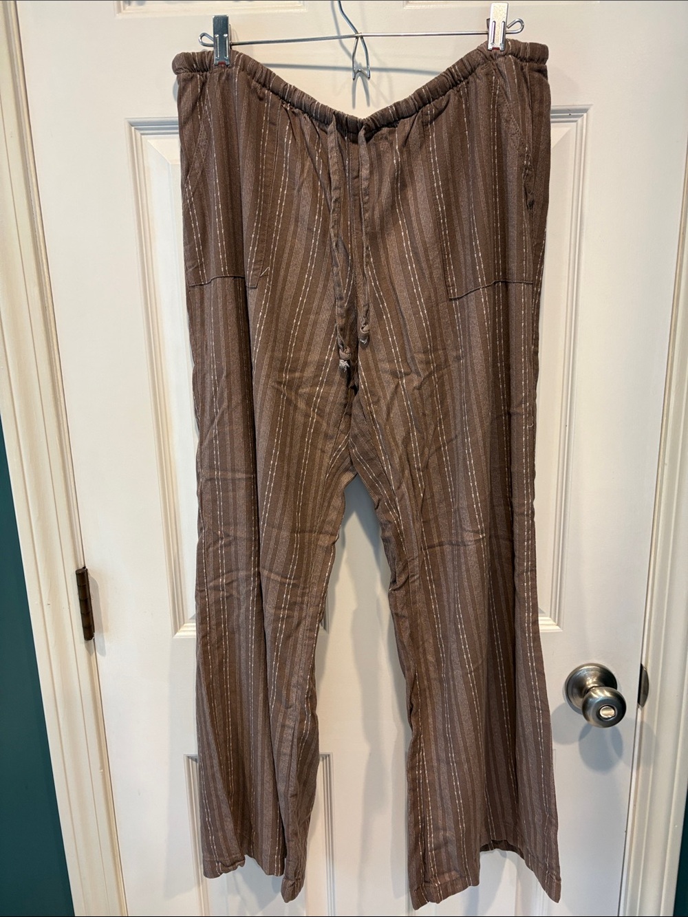 Sincerely Jules Brown Stripe Drawstring pants